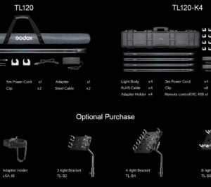 Godox TL120 RGB LED Tube 4-Light Kit