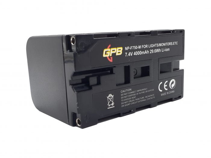 GPB Sony NP-F750 USB-Chargeable Battery for Video Lights (4000mAh)