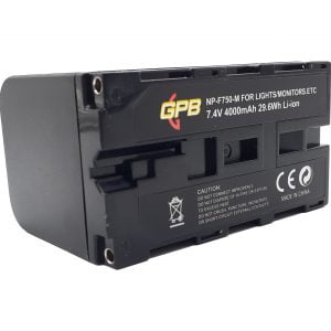 GPB Sony NP-F750 USB-Chargeable Battery for Video Lights (4000mAh)